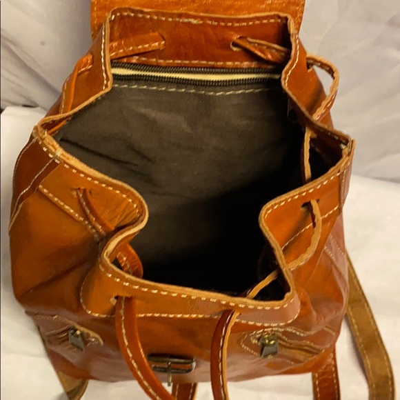 Moroccan Leather Backpack - Picture 7 of 14